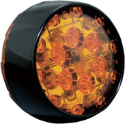 Kuryakyn ECE Compliant Bullet Style Amber L.E.D. Turn Signal Inserts With Amber Lens In Black #5474