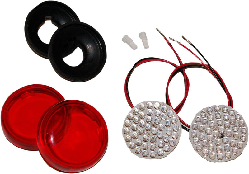 NAMZ Custom Cycle Products Rear Red LED Turn Signals for Various Indian Motorcycles