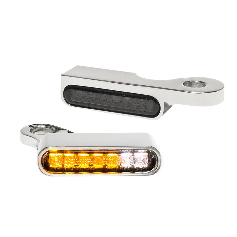 Heinz Bikes LED Handlebar Turn Signals - E-Marked /  Position /  Turn Signal, Pair for Harley-Davidson Sportster & Dyna 2014-2022