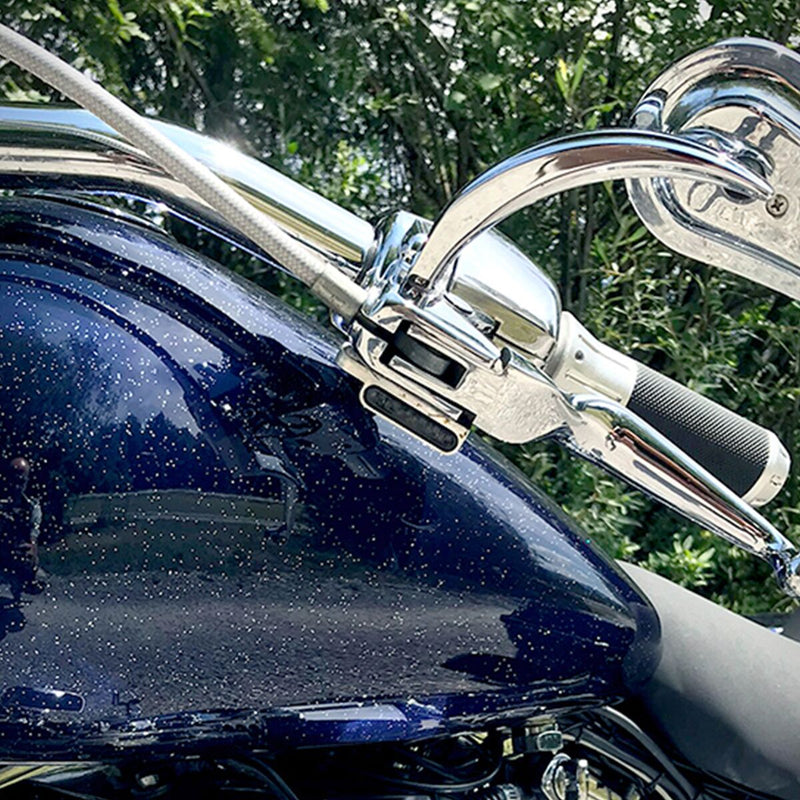 Heinz Bike LED Handlebar Turn Signals in Natural/Chrome For 1999-2017 FXD/FXDWG Models