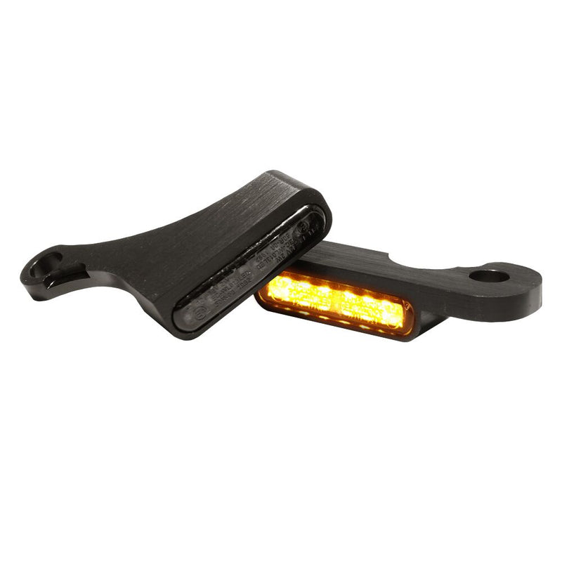 Heinz Bike LED Handlebar Turn Signals in Aluminium/Black For 2015-2017 FXST/FLST Models #HBTS-FL15
