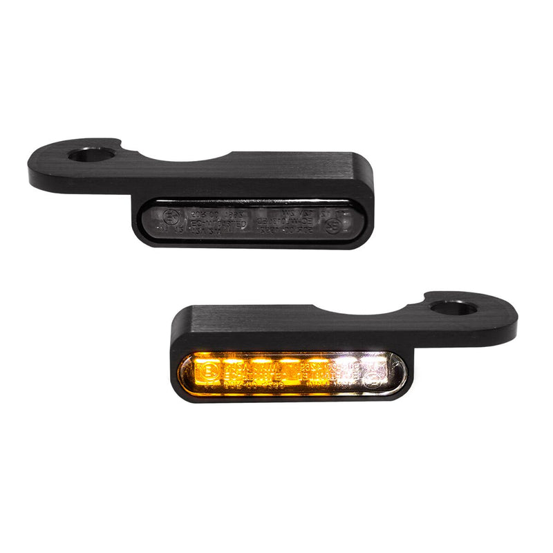 Heinz Bikes LED Handlebar Turn Signals - Pair, E-Marked /  Position /  Turn Signal for Harley-Davidson Dyna 2013-2017