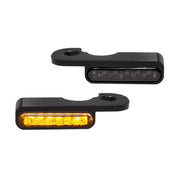 Heinz Bike LED Handlebar Turn Signals in Aluminium/Black For 2002-2017 V-Rod/Night-Rod Models