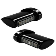 Heinz Bike Winglets LED Turn Signals in Aluminium/Black For 1995-2017 Dyna, 1993-2023 Softail, 1993-2022 Sportster, 2008-2013 Models #HBWLTS