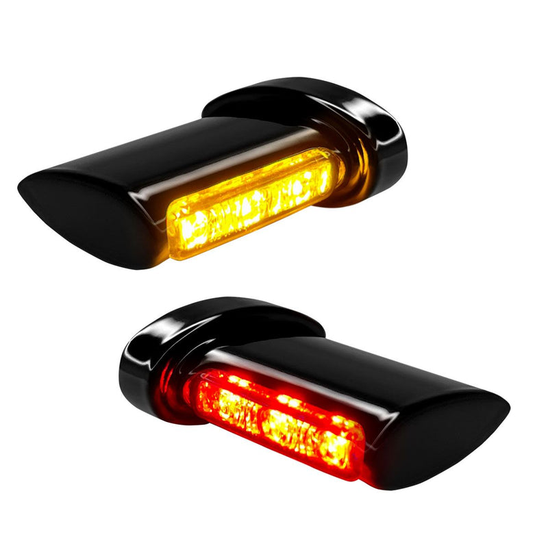 Winglets Led Turn Signals Dyna, Softail, Classic, Revolution, Sportster, Touring, V-Rod, Street, Trike, Livewire #HBWL-3TS