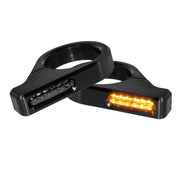 Heinz Bike LED Turn Signals in Aluminium/Black, Classic For Fork Tube #HBZCC-49