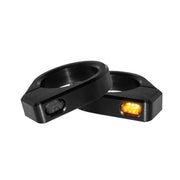 Heinz Bike LED Turn Signals in Aluminium/Black, Micro For: Fork Tubes #HBZCM-56