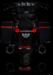Custom Dynamics ProBeam Dynamic Ringz Turn Signals w/Red Lens for 2007-2017 Harley-Davidson Softail and 2003-2021 Harley-Davidson Touring Motorcycles