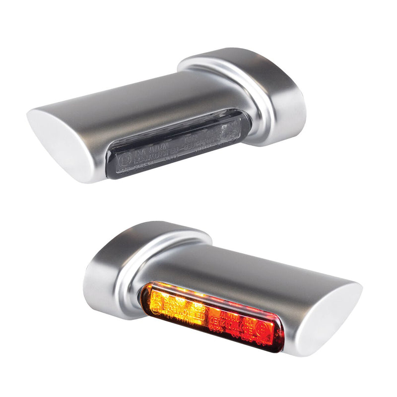 Winglets Led Turn Signals Dyna, Softail, Classic, Revolution, Sportster, Touring, V-Rod, Street, Trike, Livewire #HBWL-3TS-SM