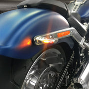 Winglets Led Turn Signals Dyna, Softail, Classic, Revolution, Sportster, Touring, V-Rod, Street, Trike, Livewire #HBWL-3TS-SM