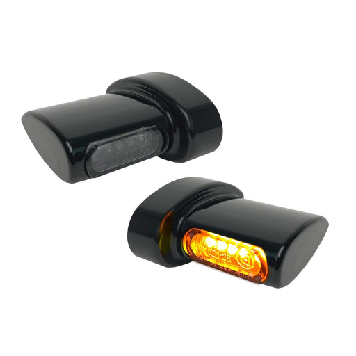 Heinz Bike Winglets Micro Fender Flasher in Black For 1995-2017 Dyna, 1993-2024 Softail, 1993-2022 Sportster, 2008-2013 Models