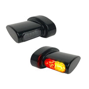 Heinz Bike Micro Winglets Rear Turn Signals in Black For 1995-2017 Dyna, 1993-2024 Softail, Touring, Sportster, 2008-2013 2015-2020 Street, 2002-2017 V-Rod Models