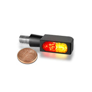 Heinz Bikes BLOKK-Line Micro Series LED Turn Signal in Black For Universal Use