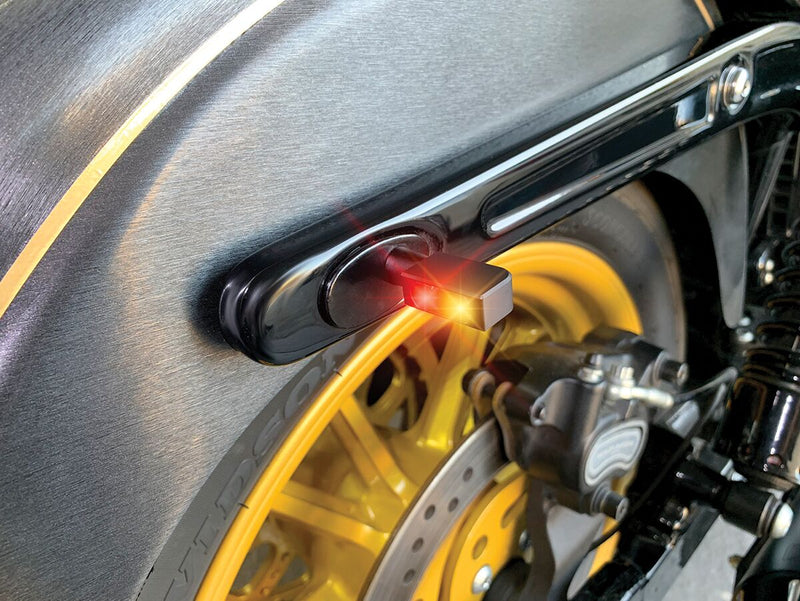 Heinz Bikes BLOKK-Line Micro Series LED Turn Signal in Black For Universal Use #HBBL-M-3TS-1