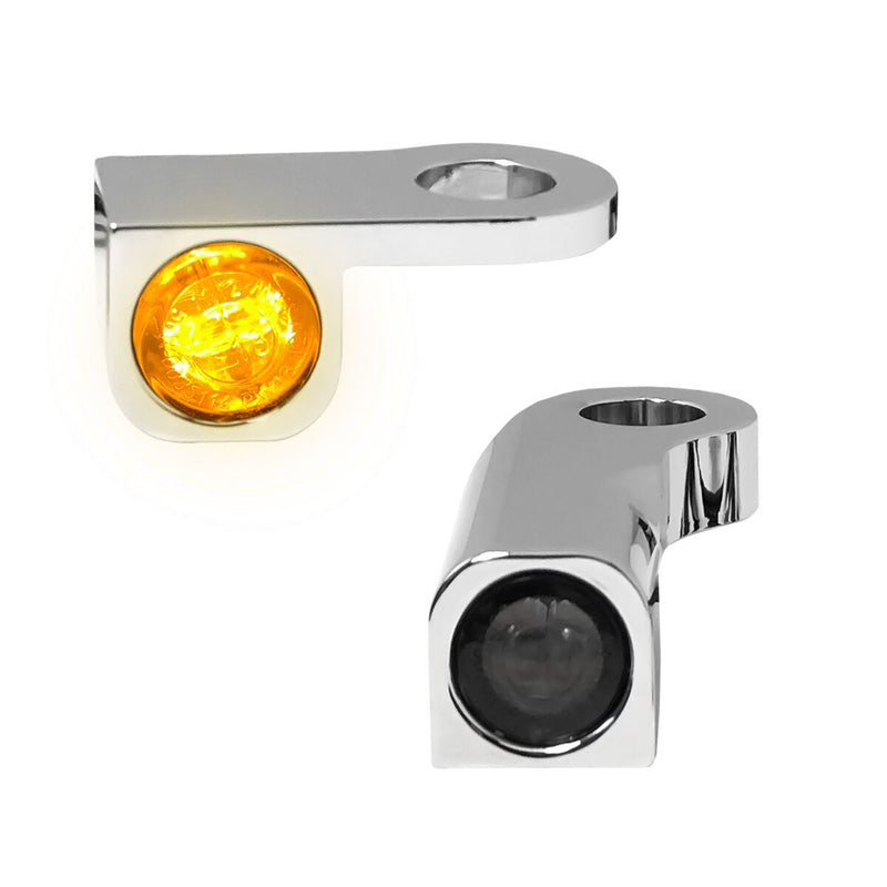 Heinz Bikes NANO Series LED Turn Signals H-D Handlebars in Chrome For 2014-2020 XL Models