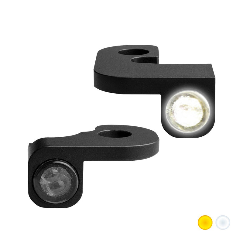 Heinz Bikes NANO Series LED Turn Signals H-D Handlebars in Black With Position Light For 1999-2017 Dyna Models