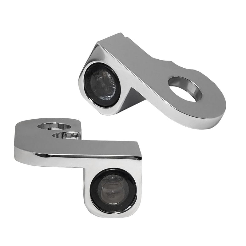 Heinz Bikes NANO Series LED Turn Signals H-D Handlebars in Chrome For 1999-2017 Dyna Models #HBTSN-FX96-C