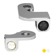Heinz Bikes NANO Series LED Handlebars Turn Signals in Chrome With Position Light For 2000-2014 Softail (Except Breakout And S With Hydraulic Clutch) Models