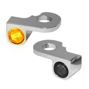 Heinz Bikes NANO Series LED Turn Signals H-D Handlebars in Chrome For 2013-2017 Breakout Models With Hydraulic Clutch #HBTSN-FXSB-HC-C