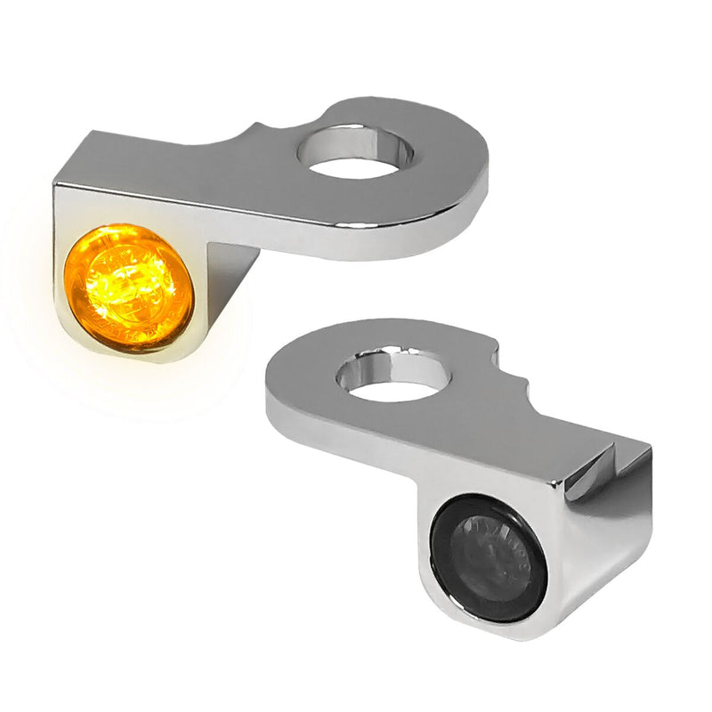 Heinz Bikes NANO Series LED Turn Signals H-D Handlebars in Chrome For 2013-2017 Breakout Models With Hydraulic Clutch #HBTSN-FXSB-HC-C