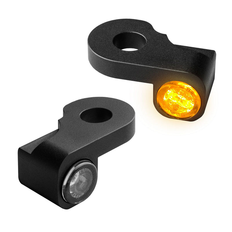 Heinz Bikes NANO Series LED Turn Signals H-D Handlebars in Black For 2002-2017 V-Rod/Night Rod Models