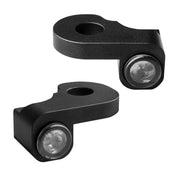 Heinz Bikes NANO Series LED Handlebar Turn Signals in Black With Position Light For 2014-2017 Softail S, Dyna S Models #HBTSN-S14-PL