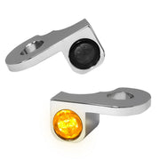Heinz Bikes NANO Series LED Turn Signals H-D Handlebars in Chrome For 2014-2017 S Models
