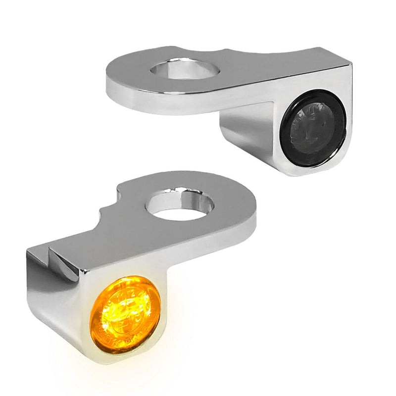 Heinz Bikes NANO Series LED Turn Signals H-D Handlebars in Chrome For 2002-2020 CVO Models #HBTSN-CVO02-C