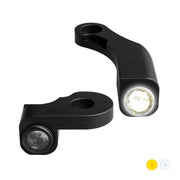 Heinz Bikes NANO Series LED Turn Signals H-D Handlebars in Black With Position Light For 2018-2023 Softail Models #HBTSN-FL18-PL