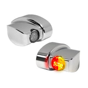 Heinz Bikes NANO Series Winglets Turn Signals, Brake & Taillights in Chrome For 1999-2024 H-D Models