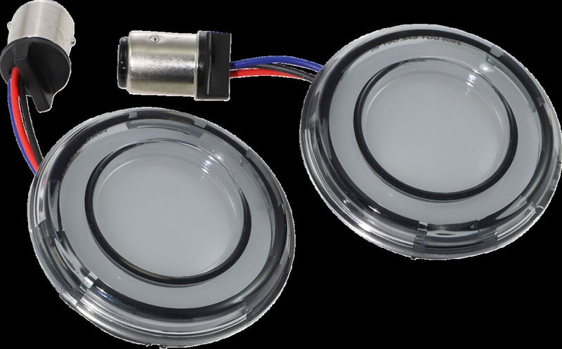 Kuryakyn Tracer L.E.D. Rear Turn Signal Insert Kit With Smoke Lens For Harley-Davidson 2010-2023 Touring, 2010-2023 Softail, 2009-2017 Dyna & 2007-2021 Sportster Models #KUR2905