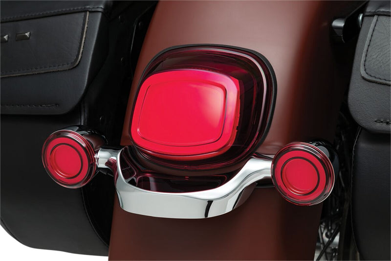Kuryakyn Tracer L.E.D. Rear Turn Signal Insert Kit With Red Lens For Harley-Davidson 2002-2023 Touring, 2002-2023 Softail, 2001-2017 Dyna & 2002-2020 Sportster Models