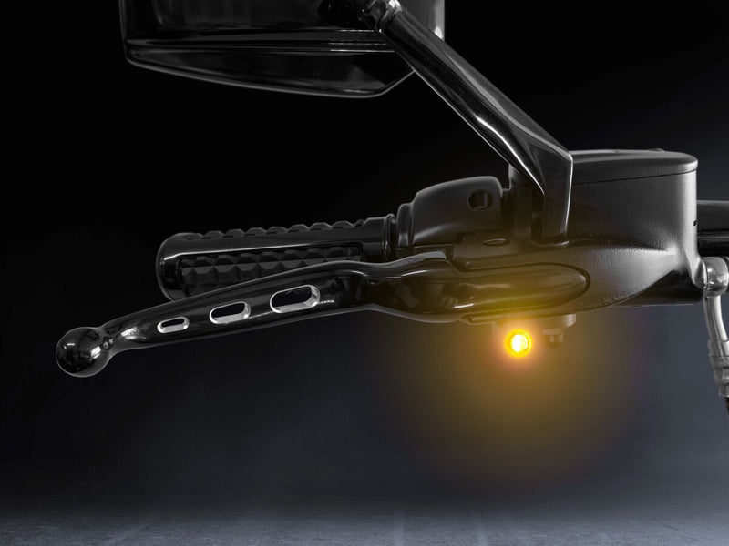 Heinz Bikes NANO Series Handlebar Turn Signals for 2025 Harley-Davidson Front Left Front Right Mini Pair #HBTSN-FL25-PL