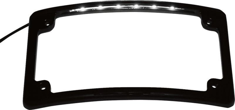 Custom Dynamics Black LED Radius Licence Plate Frame