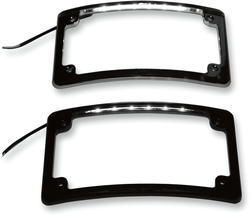 Custom Dynamics Black LED Radius Licence Plate Frame