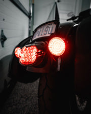 Custom Dynamics Black Radius Licence Plate Mount for Various Harley-Davidson Motorcycles (See Fitment List)