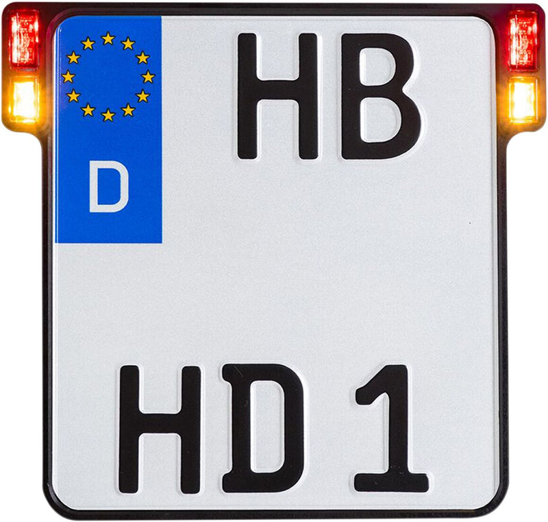 Heinz Bikes All-In-One 2.0 Licence Plate Holder W/ Led Plate Lights, Brake And Rear Lights #HBKZ2.0-OB-3TS