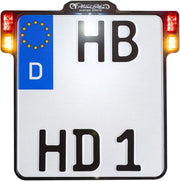 Heinz Bikes All-In-One 2.0 Licence Plate Holder W/ Led Plate Lights, Brake And Rear Lights #HBKZ2.0-MB-3TS