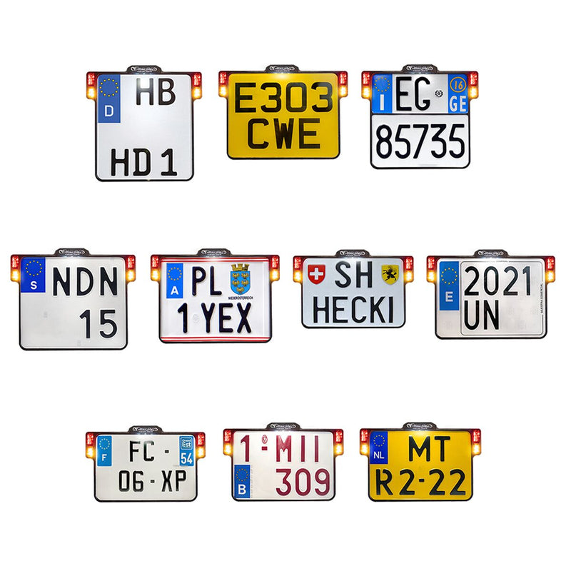 Heinz Bikes All-In-One 2.0 Licence Plate Holder W/ Led Plate Lights, Brake And Rear Lights #HBKZ2.0-MB-3TS-C