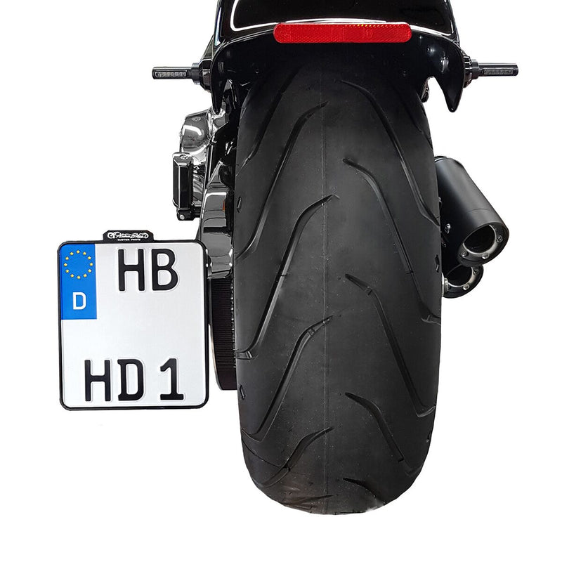 Heinz Bikes Side Mount Licence Plate Holder W/Plate Lights (Germany) #HBSKZ-FL18