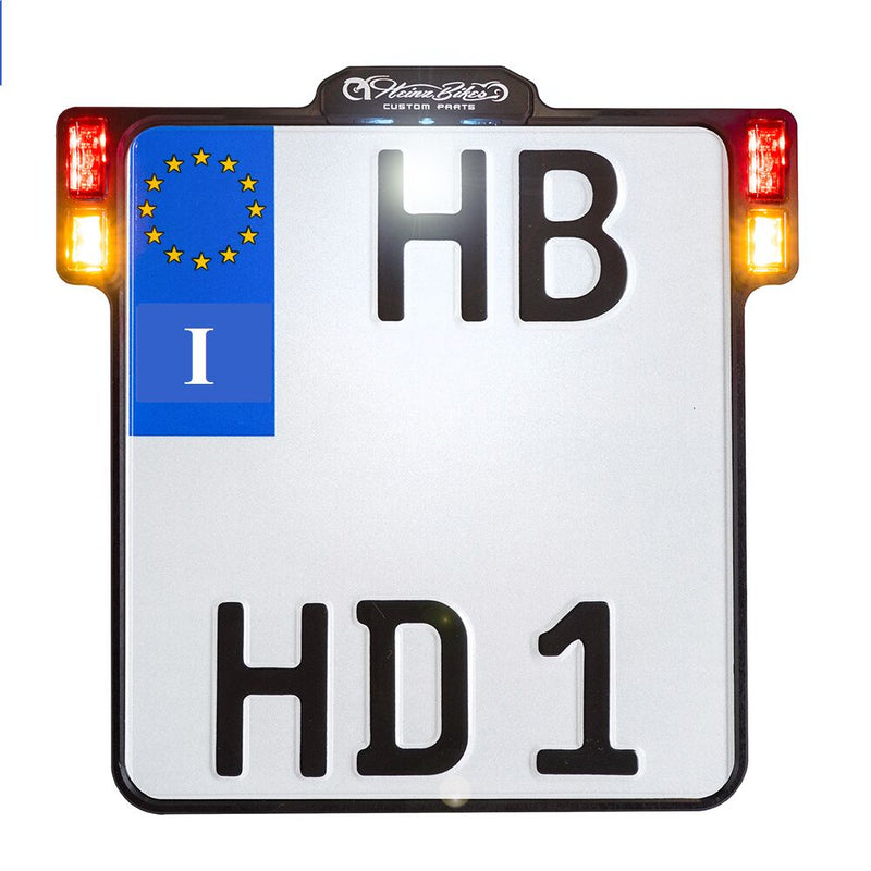 Heinz Bikes Licence Plate Holder 3-In-1 For EU Countries #HBKZ2.0-MB-3TS-I