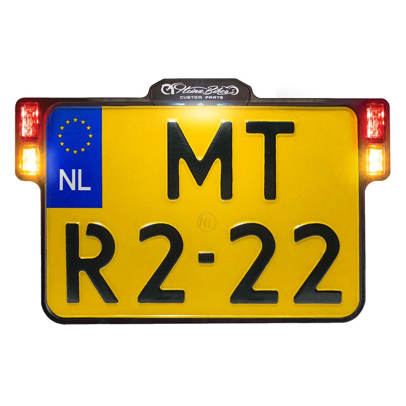 Heinz Bikes Licence Plate Holder 3-In-1 For EU Countries #HBKZ2.0-MB-3TS-NL
