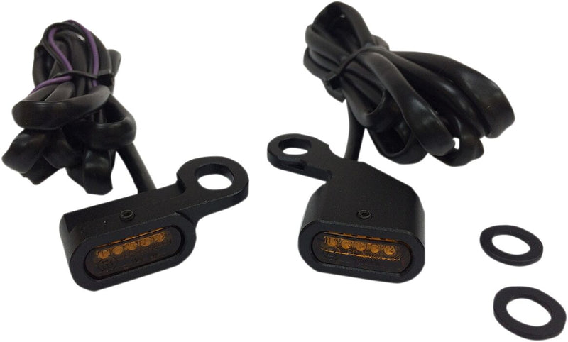 Drag Specialties LED Handlebar Marker Lights Fits Harley-Davidson Dyna, Softail, Sportster Models 1996-2017