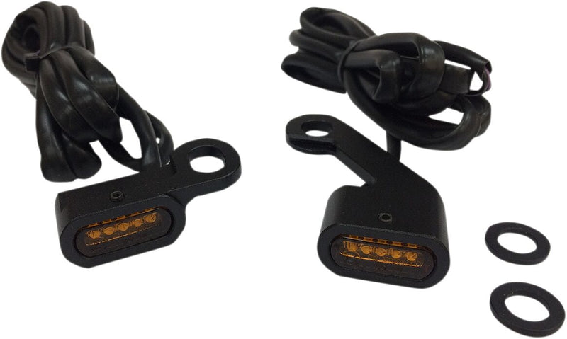Drag Specialties LED Handlebar Marker Lights Fits Harley-Davidson Dyna, Softail, Touring, Trike Models 2009-2024