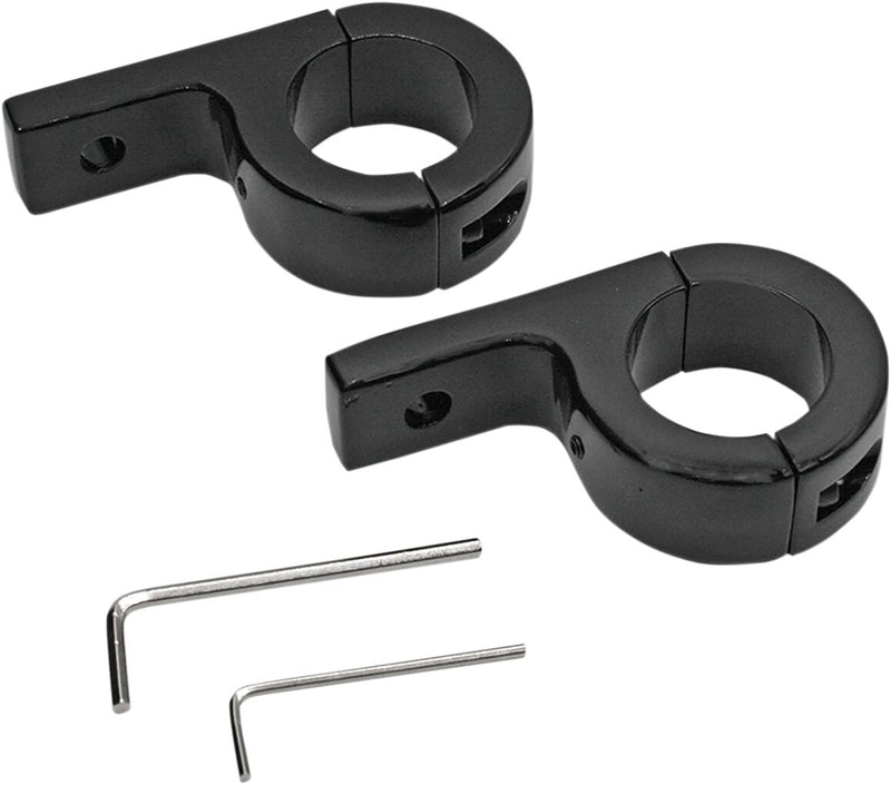 Custom Dynamics Black Mounting Bracket for 1 1/4 in. Engine Guards
