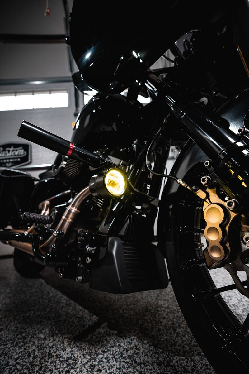 Custom Dynamics Black Mounting Bracket for 1 1/4 in. Engine Guards