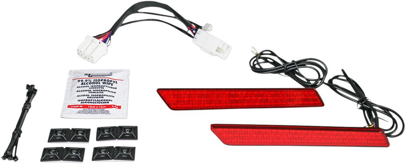 Custom Dynamics Red Saddlebag Latch Lights for 1998 Harley-Davidson Road King Classic Injected - FLHRC I and 1997-1998 Harley-Davidson Road King - FLHR Motorcycles