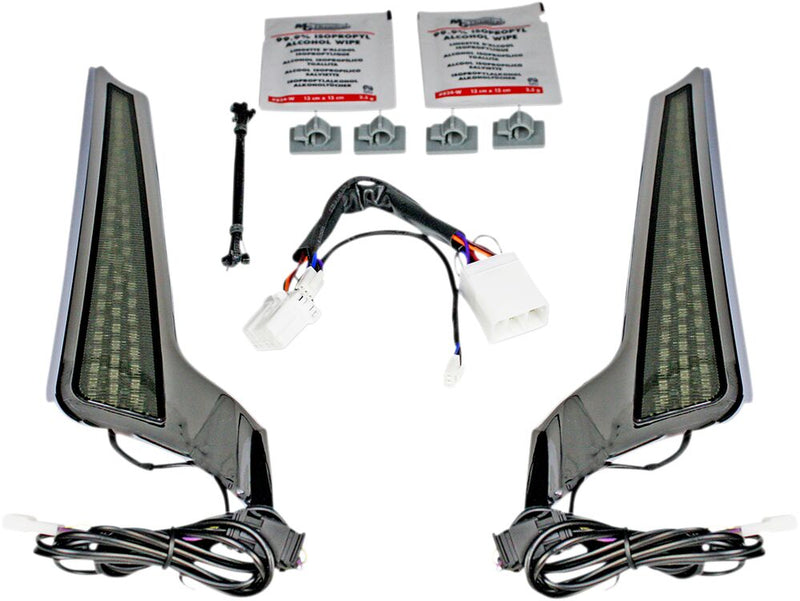 Custom Dynamics Chrome Fascia Led Light Panels w/Smoke Lens for 2006-2009 Harley-Davidson Street Glide Motorcycles