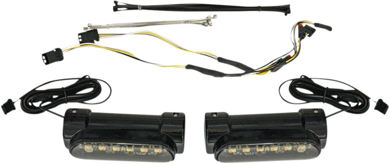 Custom Dynamics Black 1 1/4 in. X 4 7/8 in. Engine Guard LED Lights for 2014-2025 Harley-Davidson Touring and 2014-2025 Harley-Davidson Trike Motorcycles