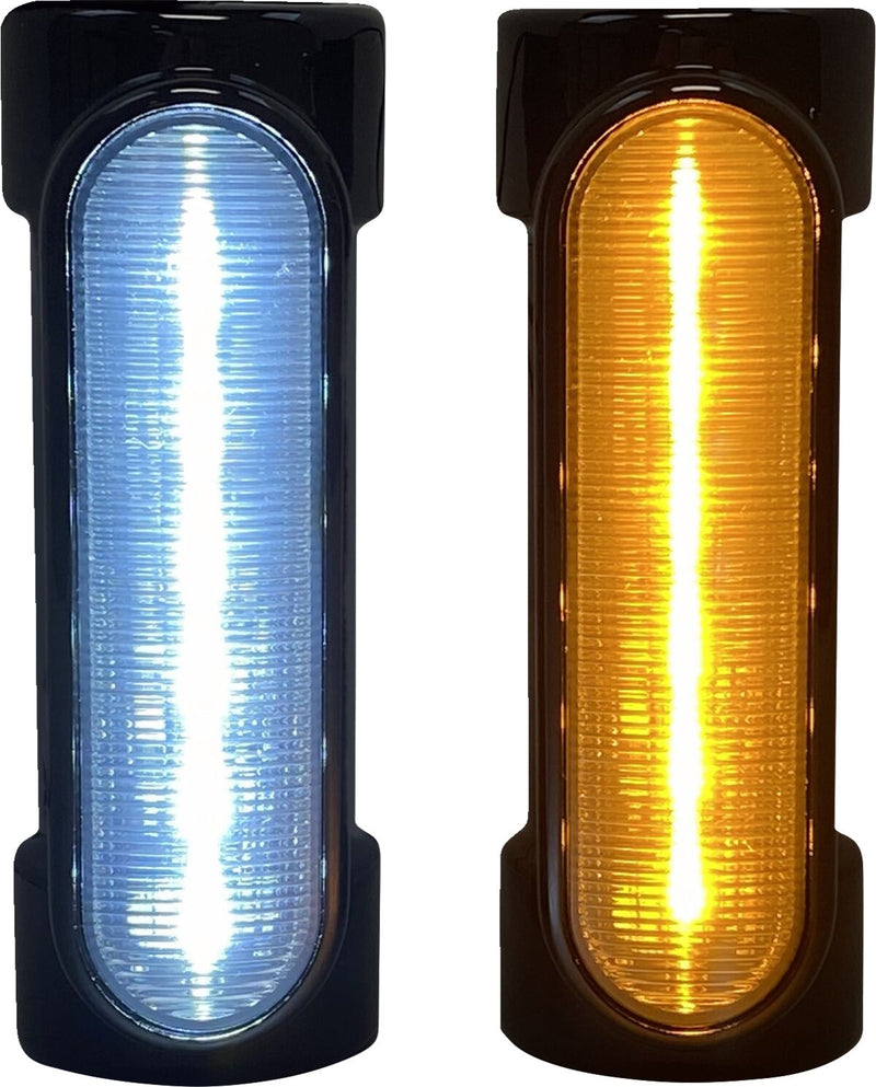 Custom Dynamics Black 1 1/4 in. X 4 7/8 in. Engine Guard LED Lights for 2014-2025 Harley-Davidson Trike Motorcycles